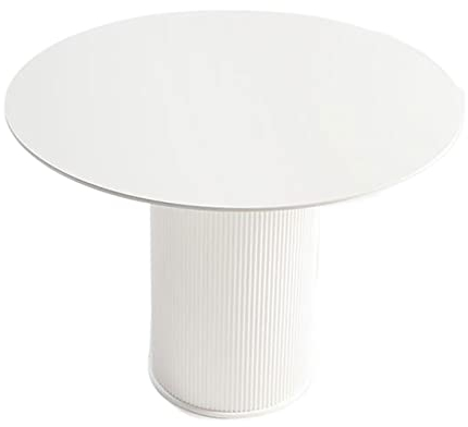 PTTRNS Kleiner runder Esstisch, 70 cm x 75 cm, weiß, für Wohnzimmer, Schlafzimmer, Küche, Couchtisch, Kleiner Besprechungstisch für das Heimbüro