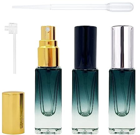 DYKJGSGO Atomizador Perfume Recargable, Mini Botella de Perfume, 3 Piezas 5ml Mini Frasco de Perfume Pulverizador Portátil, Botella de Perfume Viaje Spray de Perfume para Hombre y Mujer (B)