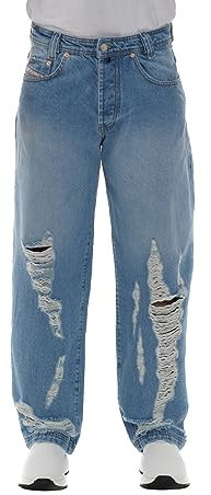 PICALDI Herren Jeans Zicco 471 Raze Destroyed Washed Blue – Relaxed Tapered Fit mit tiefem Schritt – weiter Karottenschnitt, leicht zulaufendes Bein – Denim Jeans mit Destroyed Look für Streetwear