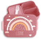 Kinder Bento Box Midi für Mepal Bentobox - Lunchbox Boho Regenbogen Brotbox Rainbow Vesperbox I - 900 ml - Rosa - personalisierte brotdose brotboxen kindergarten schulkind mädchen pastel