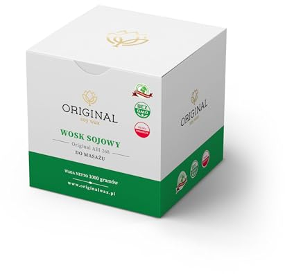 Original Soy Wax Sojawachs 1kg, Vegan Soja Wachs - Kerzenwachs zum Gießen - Massagewachs - Wachsplättchen - Gießkerzen - Natürliches Flocken - 100% natürlich