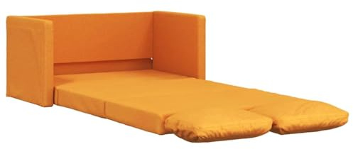 vidaXL Bodensofa mit Schlaffunktion Dunkelgelb 112x174x55 cm Stoff
