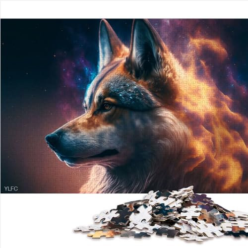 Sibirischer Husky-Puzzle für Kinder und das Puzzle mit 1000 Teilen für Erwachsene, recycelter Karton für Frauen und Männer, Stressabbau, Aufenthalt, Zeitvertreib, 1000 Teile (26 x 38 cm)