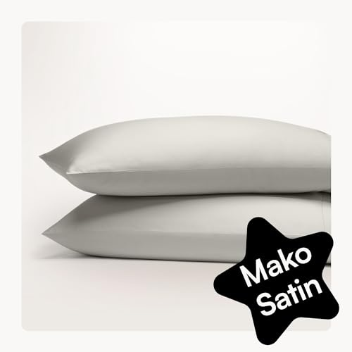 Seralino Kopfkissenbezug 80x80 Grau/Beige (2er Set) aus 100% Bio Baumwolle, Oeko-Tex, weiche & atmungsaktive Kissenbezüge, Kissenhülle mit Reißverschluss, Kopfkissenbezug 80x80 Baumwolle