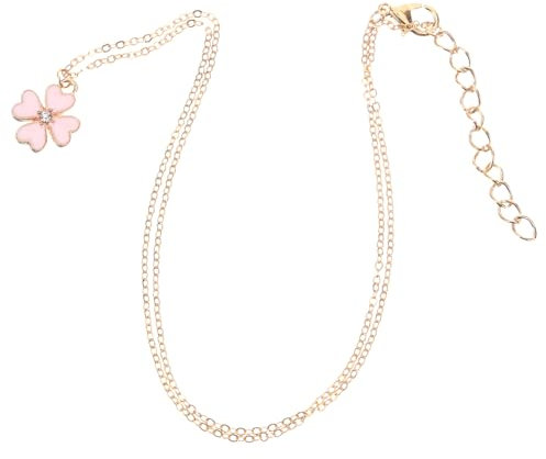 Holibanna Collana Donna Fiore Di Ciliegio Elegante e Delicata Accessorio Per Studenti e Occasioni Speciali Design Unico e Leggero Gioielli Perfetta Per Compleanni e Cresime