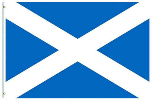 Schottland Flagge Groß Schottland Fahne 90x150cm,Schottisch Flagge Nationalflagge Oly Flagge Schottland Fanartikel Scotland Flag mit Messing-Ösen für Olye Deko 2024,Euro Fußball EM Fahne