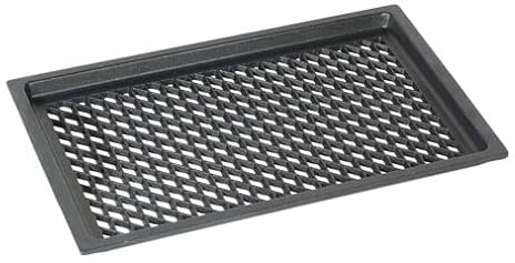 AMT Gastroguss GN 1/1 BBQ-Grillrost offen, 53 cm x 32,5 cm, mit BBQ-Muster, flacher Rost ohne Griffe, Aluminiumguss, Lotan® Antihaft-Veredelung, AMZN-25333-BBQ-R