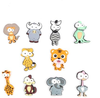10 Stück Kühlschrank Magnete, AMONENZ Harz 3D Cartoon Magnet, Magnete Lustig, für Kühlschrank, Whiteboard, Vorschulerziehung, Zuhause, Klassenzimmer