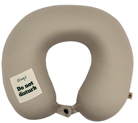 Mr. Wonderful - Reisekissen - Do not Disturb - Reisekissen mit Druckknopf auf der Vorderseite zum Einstellen während des Gebrauchs