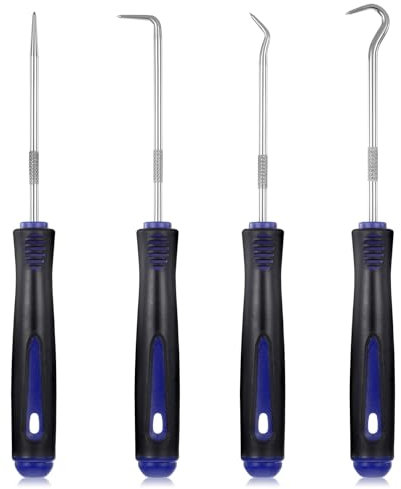 Giantree 4-Teiliges Mini Pick und Haken Set, Präzisions-Haken- und Dietrich-Set, Präzision Automobil Pick Werkzeug Entfernen von Schläuchen und Dichtungen Auto- und Elektronik-Wartungswerkzeugen