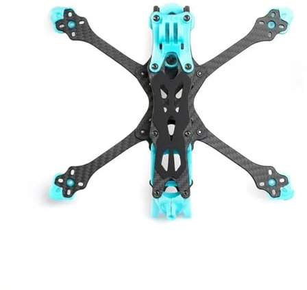 Foxeer MEGA 5 Zoll Freestyle-Rahmen, kompatibel mit O3 Analog Vista HDzero Walksnail-Systemen(Grey)