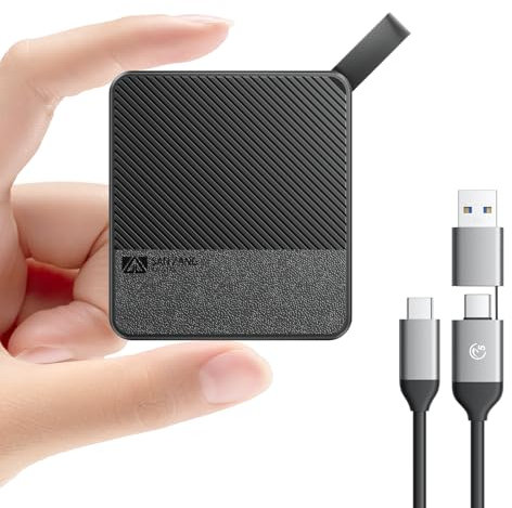 SAN ZANG MASTER Externe Festplatte 128GB,560 MB/s Lesen, 520 MB/s Schreiben,USB 3.2 Gen.1, Festplatte Extern für Mac, PC, Smartphone, und Spielekonsolen, S5Plus