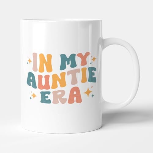 Victorian Printing Co - in My Auntie Era - Funny Gift New Baby Pregnancy Announcement Mug, Ceramic, 11fl.oz.