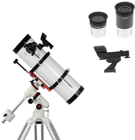 Omegon Teleskop Advanced 130/650 EQ-320 mit Transporttasche | Astronomie-Spiegelteleskop | Lichtstark & Benutzerfreundlich | hohe Qualität | Ideal für Einsteiger | Deep-Sky & Planeten