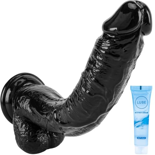 32cm-XL-Dildos, kleine Eichel, extra lange, doppelter Silikonfett-Riesendildo mit saugnapf, riesiges Produkt, dickes großes Spielzeug, gefälschter Penis, Schwarz