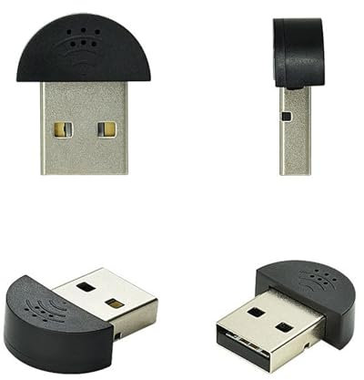 Bolwins Q71 Mini Microphone USB pour PC Windows, Mac, Linux – Enregistrement Vocal, Chat en Ligne, Skype, Zoom, vidéoconférences, Audio Clair et précis, Facile à Utiliser.