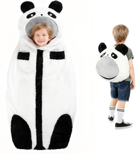 Plüsch-Schlafsack mit Kissen, Kleinkind-Schlafmatte, faltbare Schlafsäcke, bequeme und flauschige Neapper für Übernachtungen, kompakter Schlafsack, Geburtstagsgeschenk, Reiseübernachtung für Jungen