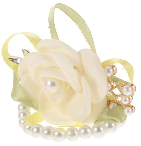 SAFIGLE Perlenarmband Für Braut Und Brautjungfern Corsagenarmband Mit Blumen Hochzeitszubehör Für Handgelenk Passend Für Hochzeitsfeiern Und Dekorationen