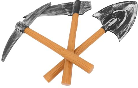 FUNNETOYU 3stücke DREI Teile Zwergen Kostüm Set Mit Spitzhacke Schaufel Und Für Halloween Karneval Und Bühnenaufführungen Requisiten Für Partys Und Rollenspiele