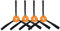 XEBRAD For Cecotec Conga, 990 1190 Repuestos Accesorios Robot Aspirador Consumibles de Repuesto Filtro HEPA Cepillo Lateral Central Kit de Accesorios para Robot Aspirador(4 Brushes)
