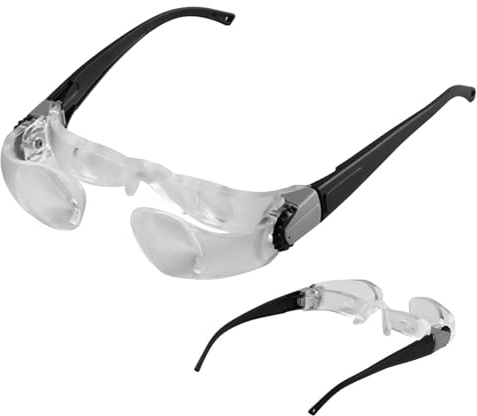 Lupenbrille, verstellbare 4-fache Vergrößerungsbrille, blendfreie tragbare Lupenbrille für Senioren mit Alterssichtigkeit, Fernsehen für Sehbehinderte, Lesen, Angelbrille, Fernsehbrille, tragbare