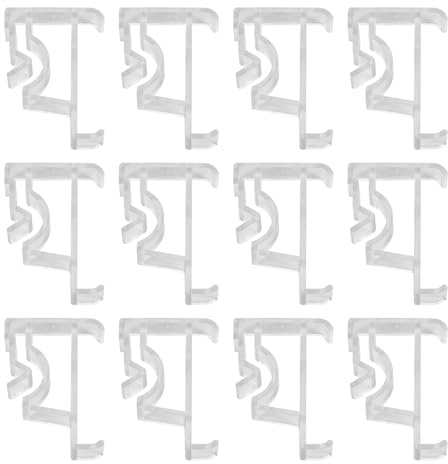 Xnuiasqe 2 Inch Clear Blind Clips for Valance, Hidden Valance Clips for Wood or Faux Wood Horizontal Blinds Valance (12 Pieces)
