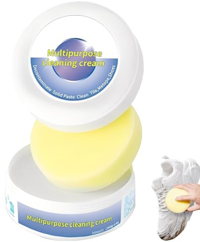 EIHI 1 Stück Weisse Schuhe Reinigungs Creme, White Shoe Cleaning Cream, Sneaker Reiniger Fleckentfernungscreme, Multifunktionale Schuhe Reinigungs für alle Oberflächen