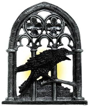 Krähen Lampe,Halloween Krähen Wandlampe Zimmerdeko | Resin-Figur Beleuchtung Deko Kerzenhalter Für Innen Flur Arbeitszimmer Schlafzimmer Wohnzimmer Studio Garten und Outdoor