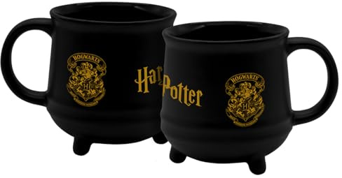 Tasse HP Hogwarts Wappen Kesseldesign 560ml | Harry Potter | Kaffee | Tee | Kakao| Becher | Keramiktasse | Keramikbecher | Geschenk | Geburtstag | Weihnachten | Kessel | Goldeffekt | Keramik