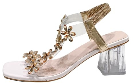 Uwdiohq Sandali Donna Eleganti Da Trasparenti Con Tacco E Zeppa, Casual Alto Estive Neri Scarpe Cerimonia Zoccoli Decolletè Beige Sandalo Basso Estivo Oro Medio Sexy Argento Tacchi A Spillo
