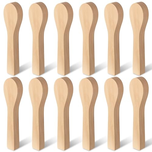 6Pcs Wood Spoon Blank Carving Kits, Unfinished Wood Spoon, 6.5IN Blanks Carving Wooden for Handicraft Enthusiasts