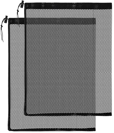 Pump Filter Bag 2 Pieces Fine Mesh Barrier | 30.5 × 40 cm Pond Pump Cover with Drawstring for Garden Backyard Outdoor Fountain Fish Tank Aquarium Waterfall