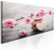 decomonkey Bilder Blumen Spa 150x50 cm XXL 1 Teilig Leinwandbilder Bild auf Leinwand Vlies Wandbild Kunstdruck Wanddeko Wand Wohnzimmer Wanddekoration Deko Zen Feng Shui Liebe Herz rosa