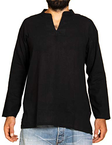 PANASIAM Shirt, RZI-02, no Button, Black, XL, longsl.