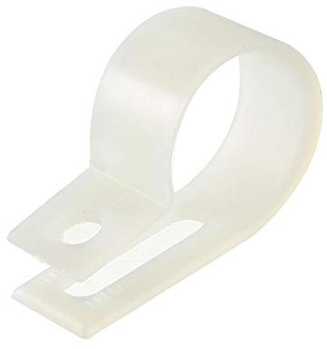 sourcing map 20Stk. Nylon R-Typ Drahthalterung Schnur Clip für Kabel für Drahtdmr. 15-19mm