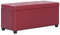 vidaXL Ottoman mit Stauraum Sitzhocker Sitzwürfel Sitzbank Aufbewahrungsbox Hocker Truhenbank Sitztruhe Truhe Sitzbox 87,5cm Weinrot Kunstleder
