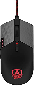 Agon by AOC AGM700 Mouse da gioco - 16.000 DPI - Interruttori Omron - Effetti RGB - DPI regolabili - Peso regolabile