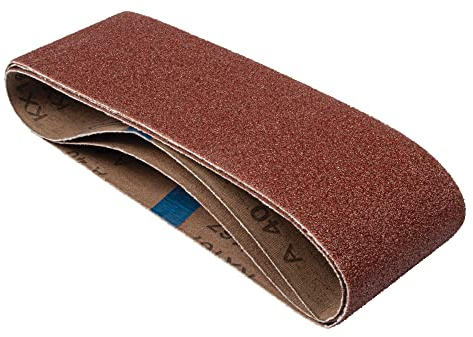 Trend Aluminium Oxide 75 x 533mm 80 Grit Abrasive Sanding Belt, AB/B75A/80A, Pack of 3
