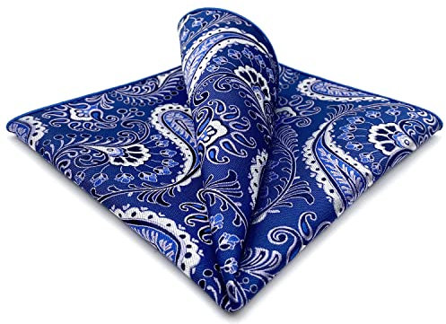 S&W SHLAX&WING Einstecktücher für Herren Lavendel Lila Seide Blau Paisley