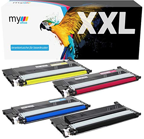 MyOffice CLT-404S CMYK Tonerkartusche für Samsung Xpress C430 C430W C480 C480FN C480FW C480W Kompatibel CLT-K404S CLT-C404S CLT-M404S CLT-Y404S Schwarz Cyan Magenta Gelb 1500 Seiten BK 1000 Seiten CMY