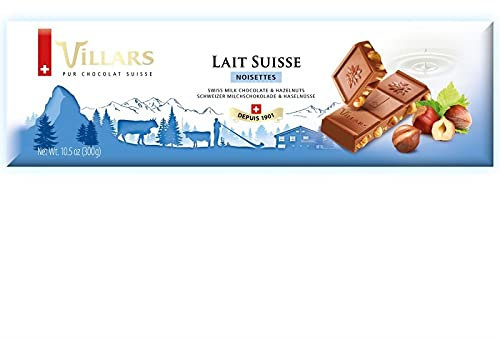 VILLARS - Tablette Chocolat Au Lait Et Noisettes 300G - ( Lot De 3 )
