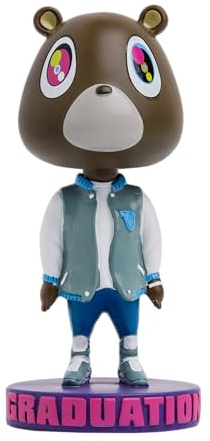 The Graduation Bear Bobblehead - College Dropout Bear Statue for The Hip hop Head in Your Life!