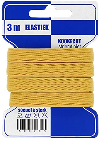 maDDma 3 m Gummiband 10 mm elastisches Band Wäscheband Farbwahl, Farbe:gelb