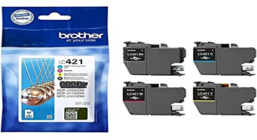 Brother LC421 Value Pack - 4er-Pack - Schwarz, Gelb, Cyan, Magenta - original - Tintenpatrone
