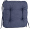 Pillows24 – 4X Sitzkissen Outdoor 40x40 – Extra Dicke 8cm – Wasser- & UV-beständig + Bändern | Bequeme Stuhlkissen, Stuhlauflage Sitzpolster, Sitzauflage Gartenstuhl | Sitzkissen Stuhl (blau)