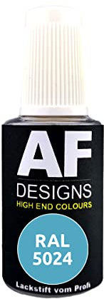 Alex Flittner Designs Pennarello a vernice RAL 5024, blu pastello, opaco, 20 ml, vernice per ritocco acrilico, vernice per riparazione, legno, metallo, mobili da bagno