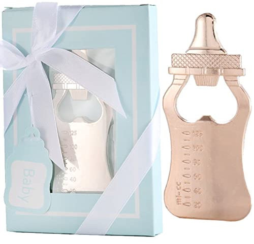 vepoty Apribottiglie per Birra 5 Pezzi apribottiglie a Forma di biberon Carino apriscatole Manuale Durevole per Baby Shower bomboniere Matrimonio