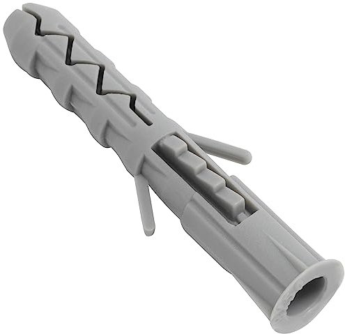 AERZETIX - C67098 - Satz von 100 klassischen Dübeln Ø8x50 mm mit kragen - aus polyamid - maurerei befestigung beton ziegelstein parpaing gebäude schrauben bauerei