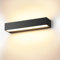Cwycfw 24W LED Wandleuchte Innen/Außen 20Cm Moderne Wandlampen Up Down Warmweiß 3000K Schwarz Außenwandleuchte LED IP65 Wasserdichte