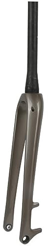 Fourche rigide entièrement en fibre de carbone pour vélo de route 700c, tube conique sans filetage, fourche avant de 1-1/8'', axe traversant, frein à disque 12x100mm, fourche de vélo ultralégère